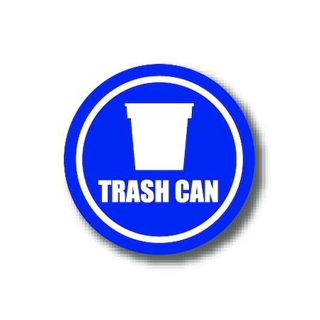 Ergomat 12in CIRCLE SIGNS - Trash Can DSV-SIGN 144 #1657 -UEN